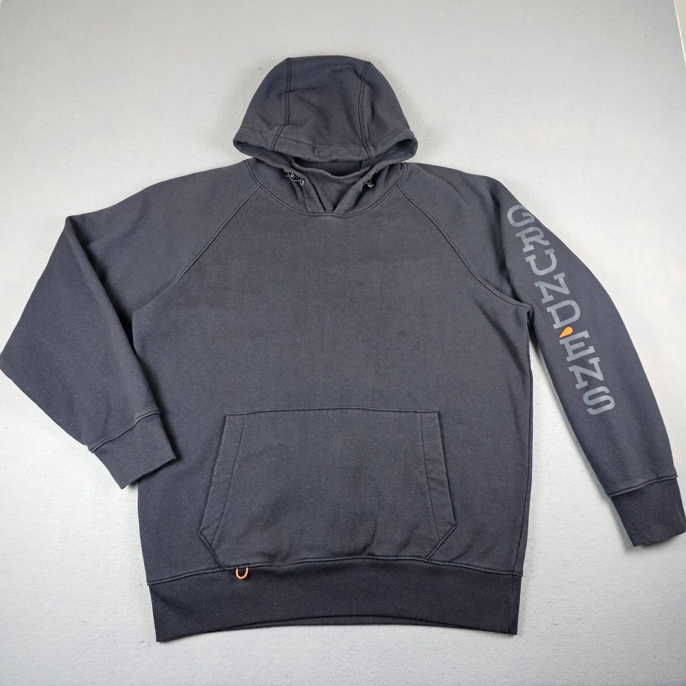 Grundens Dillingham Tech Hoodie Mens Large Gray Fleece Pullover Fishing Workwear